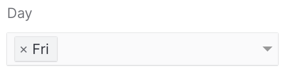 Dropdown selector