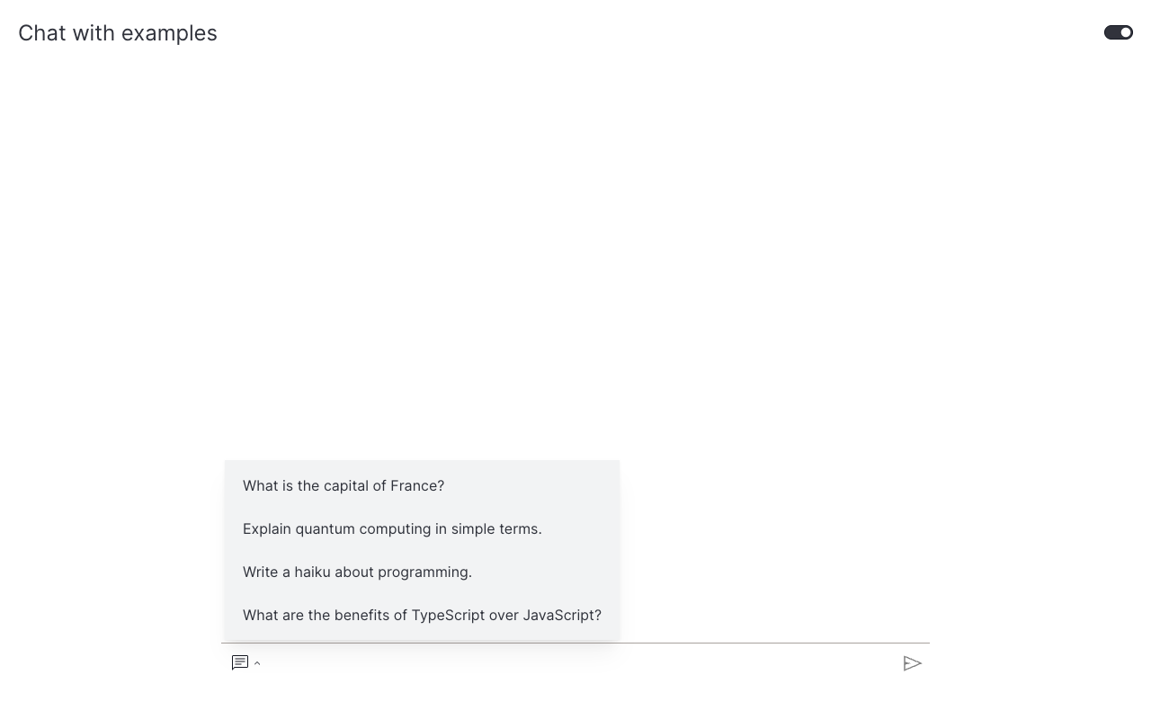 Example questions