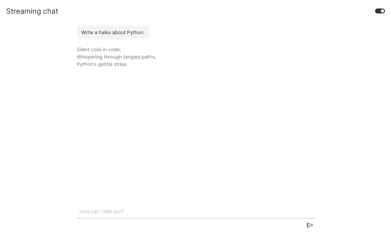 Streaming chat